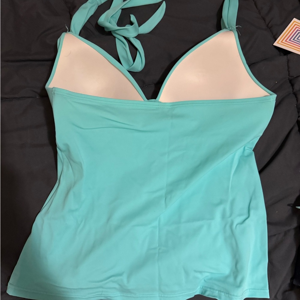 Victoria's Secret Women's Swim Swimsuit Set Aqua Halter Top Shorts - Picture 3 of 7